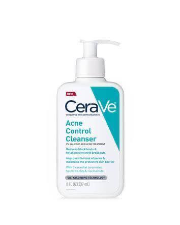 CeraVe Acne Control Cleanser 2% Salicylic Acid.